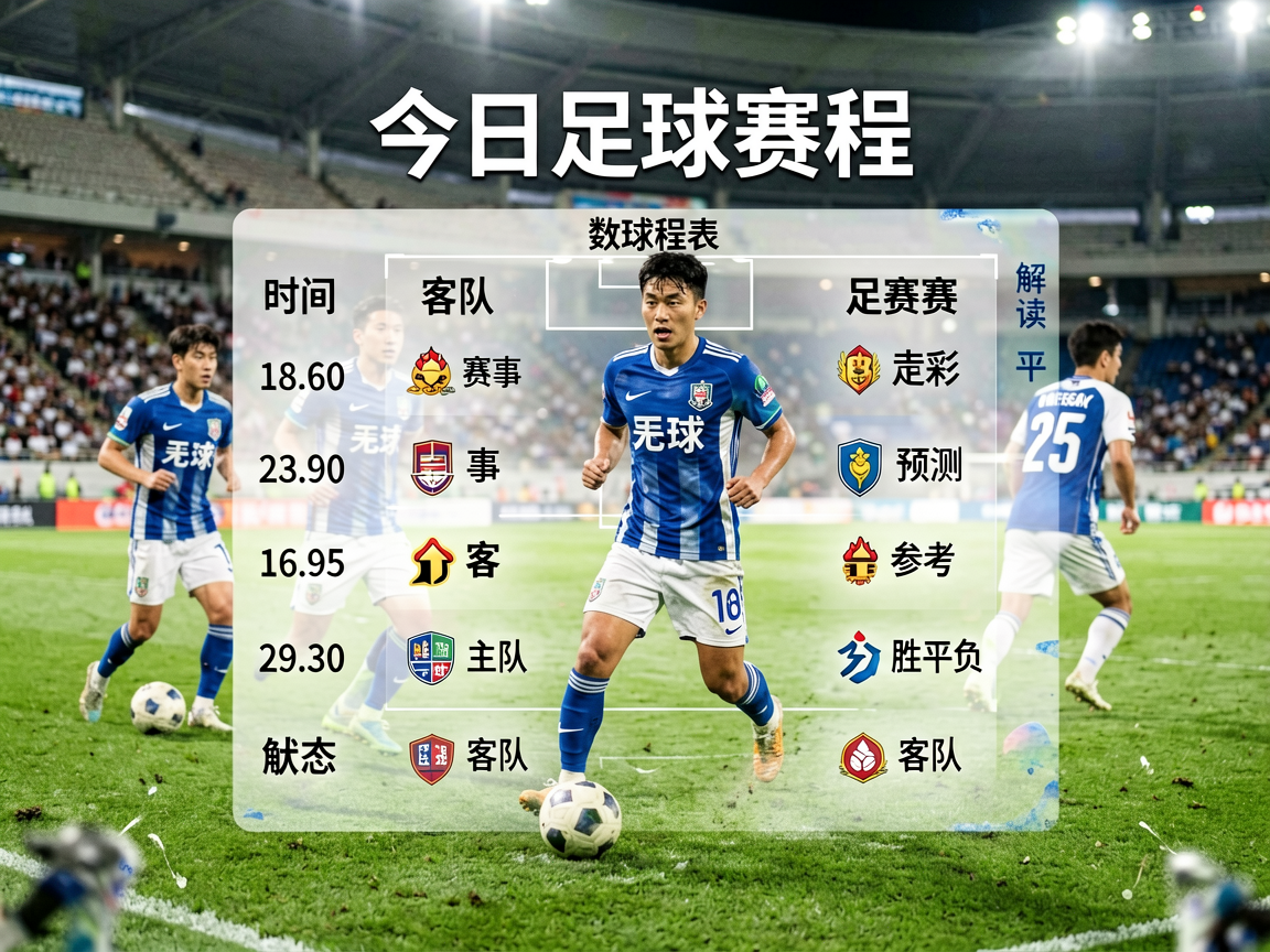 足球赛程表与数据分析图表